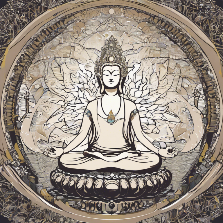Serene individual meditating in a peaceful outdoor setting, with a glowing aura around their head symbolizing mental clarity and focus, highlighting the benefits of meditation for a calm and focused mind.
